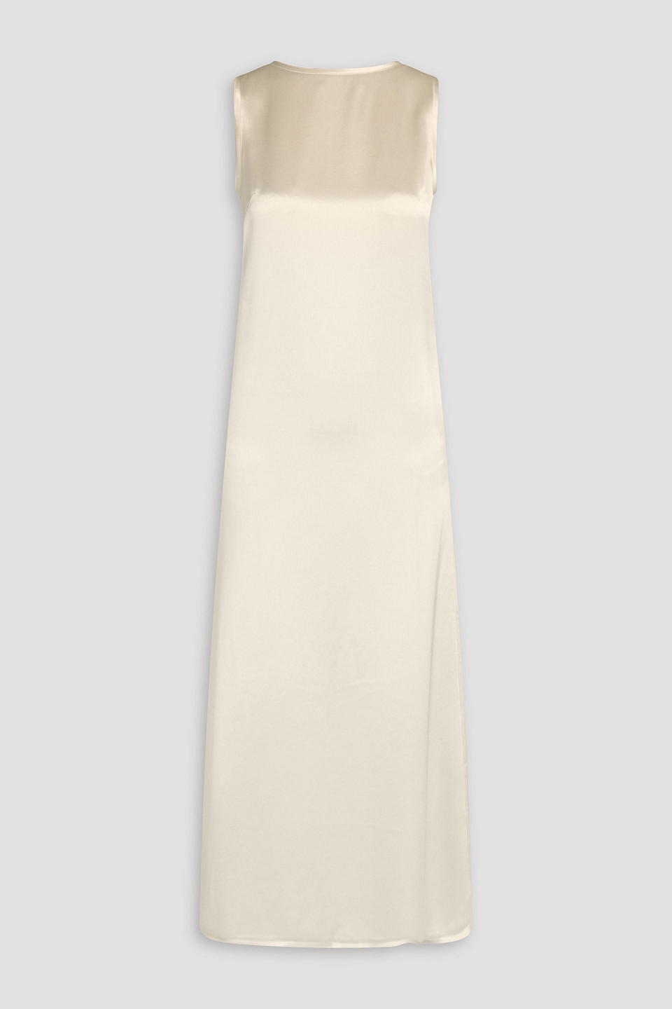 By Malene Birger Audette Satin Midi Dress In Ivory