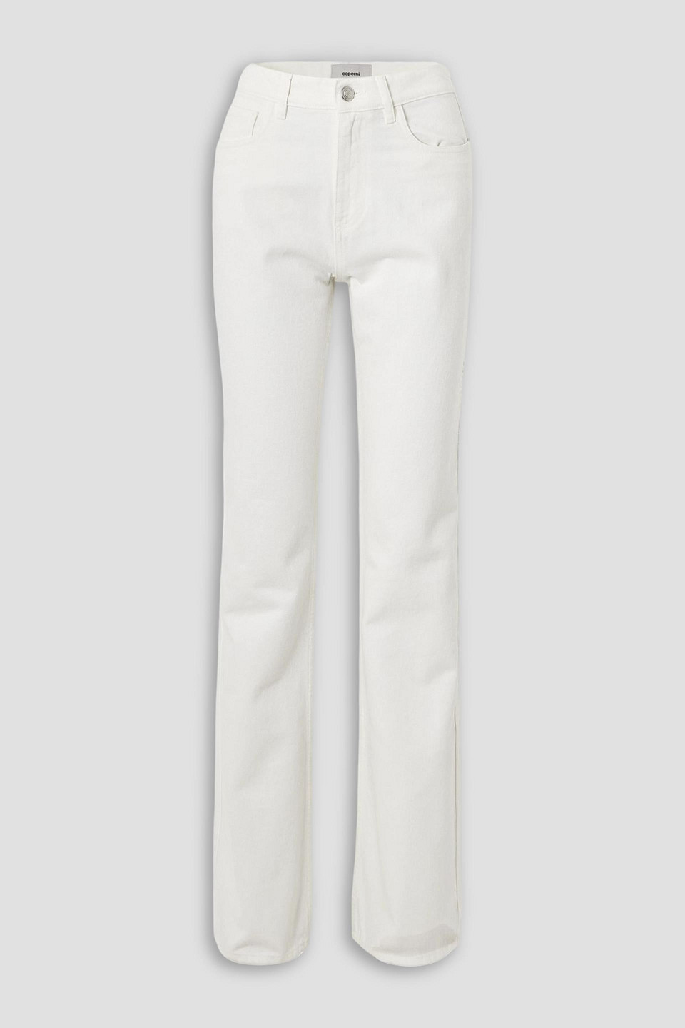 coperni - embellished high-rise straight-leg jeans - white - l