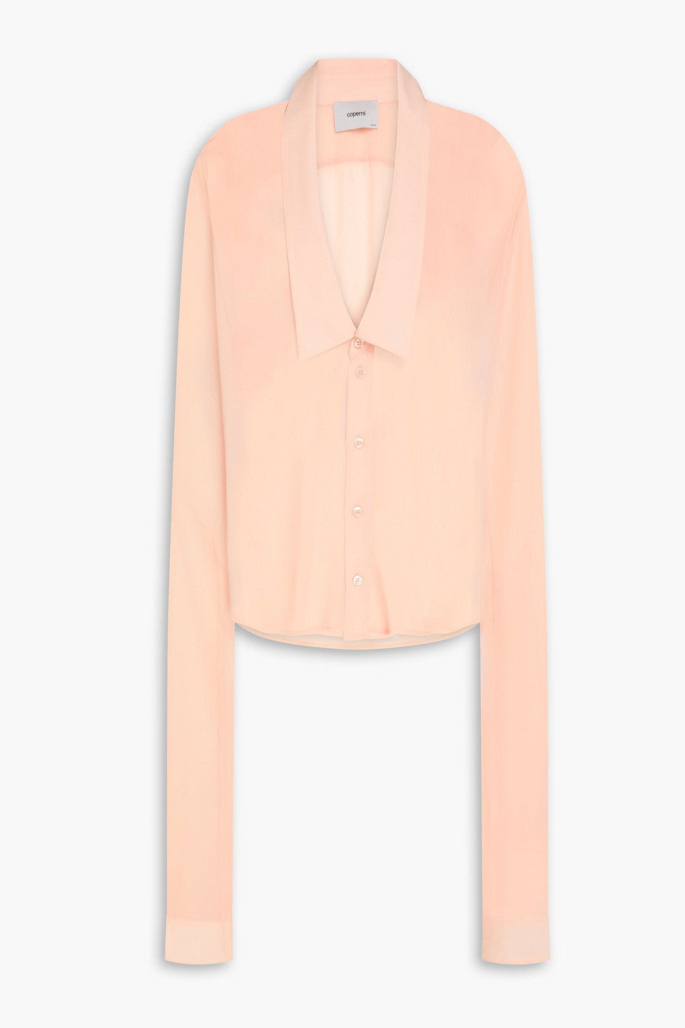 coperni - chiffon shirt - orange - fr 34