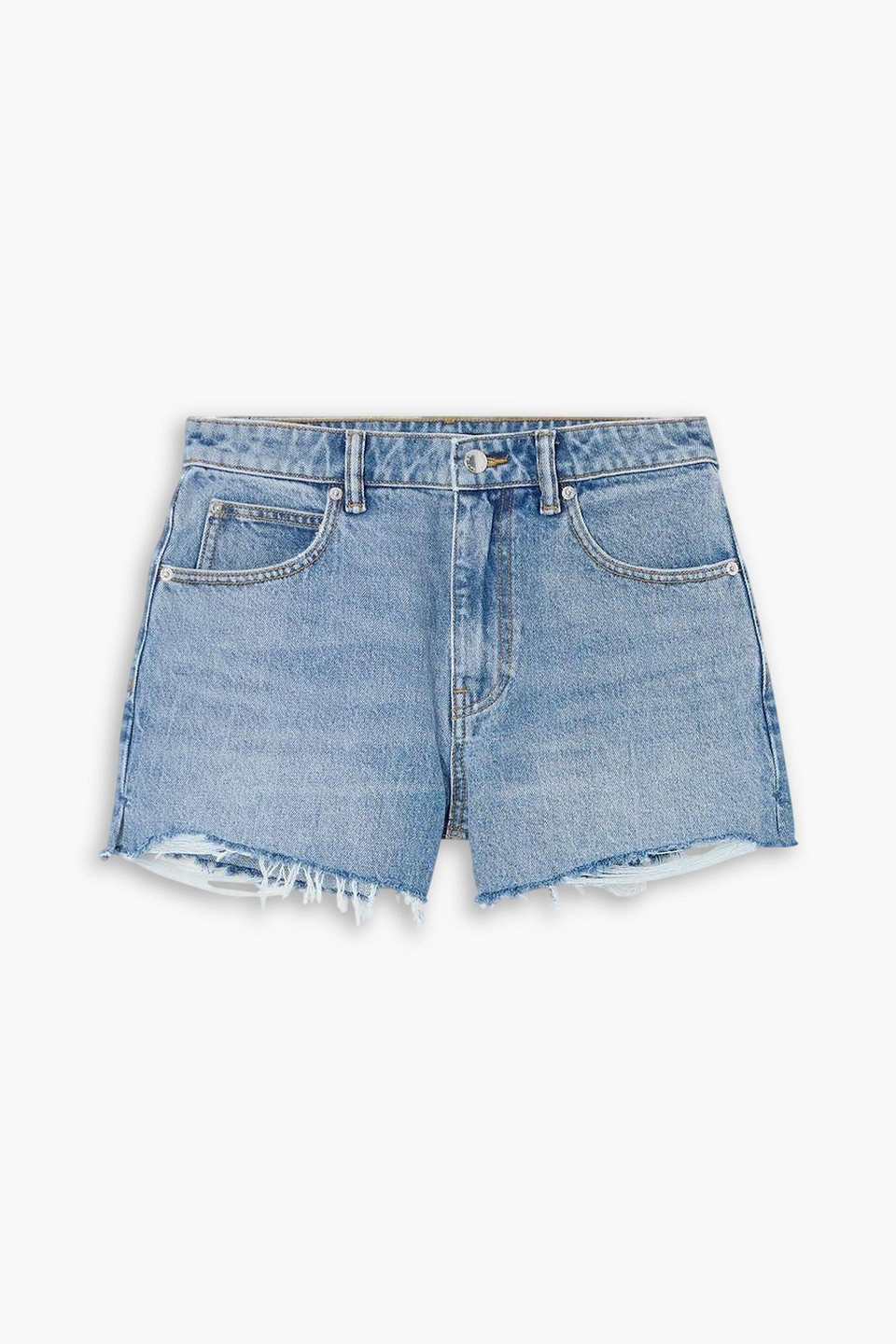 ALEXANDER WANG BITE DISTRESSED DENIM SHORTS