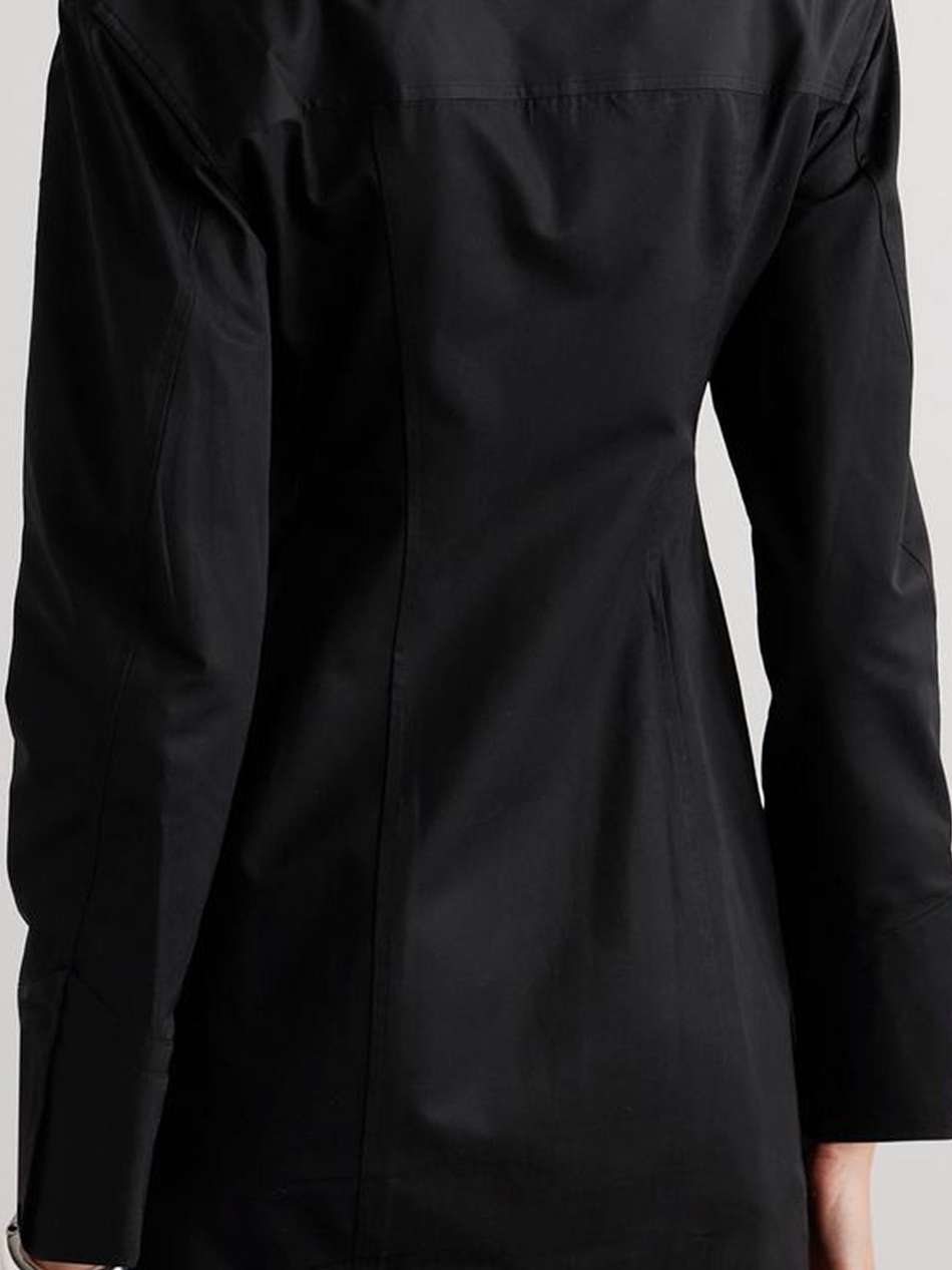 cotton-poplin mini shirt dress