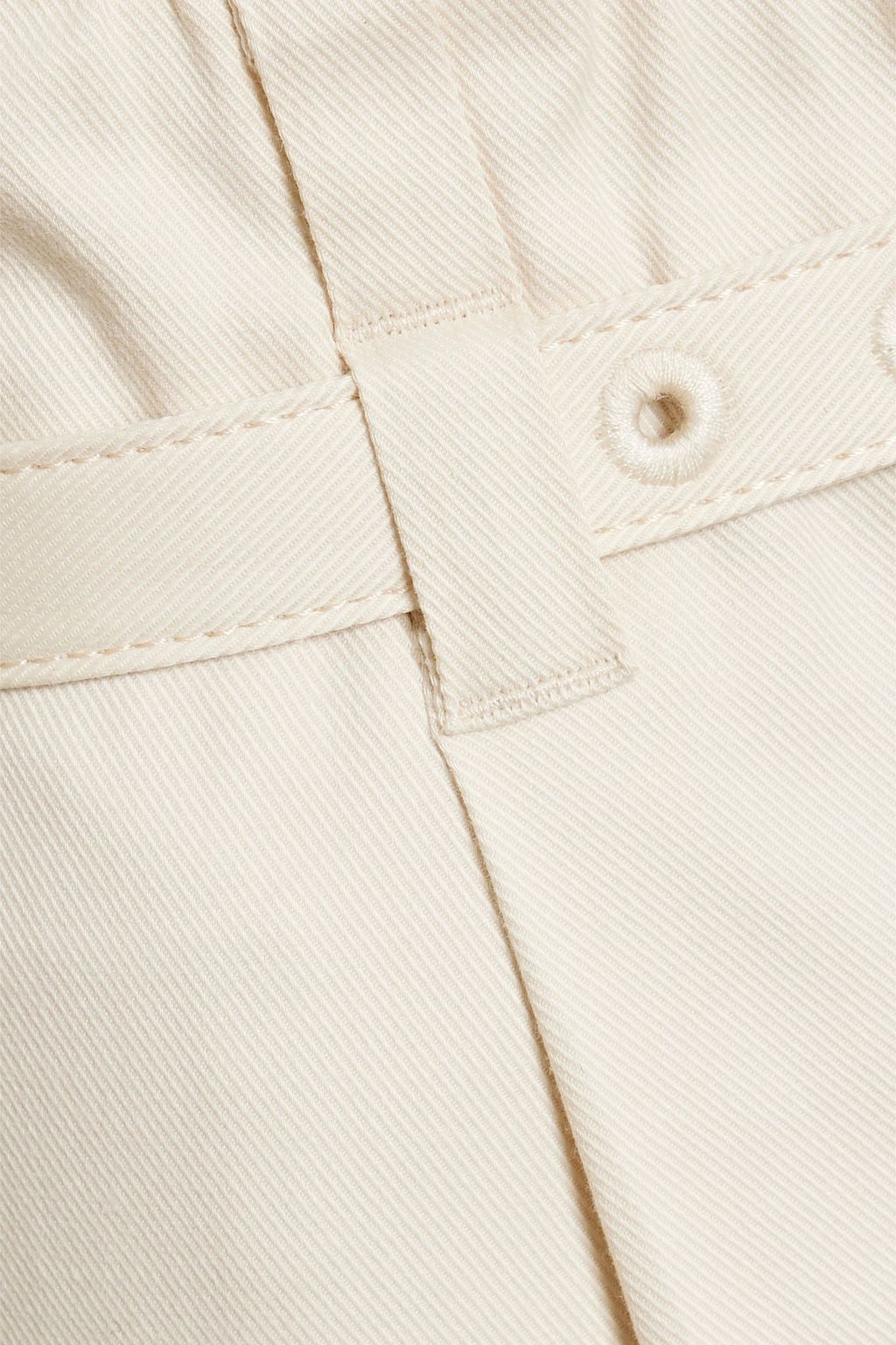BRUNELLO CUCINELLI Belted cotton-blend twill tapered pants