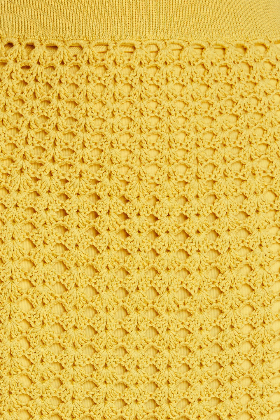 ZIMMERMANN TIERED CROCHETED COTTON MIDI SKIRT