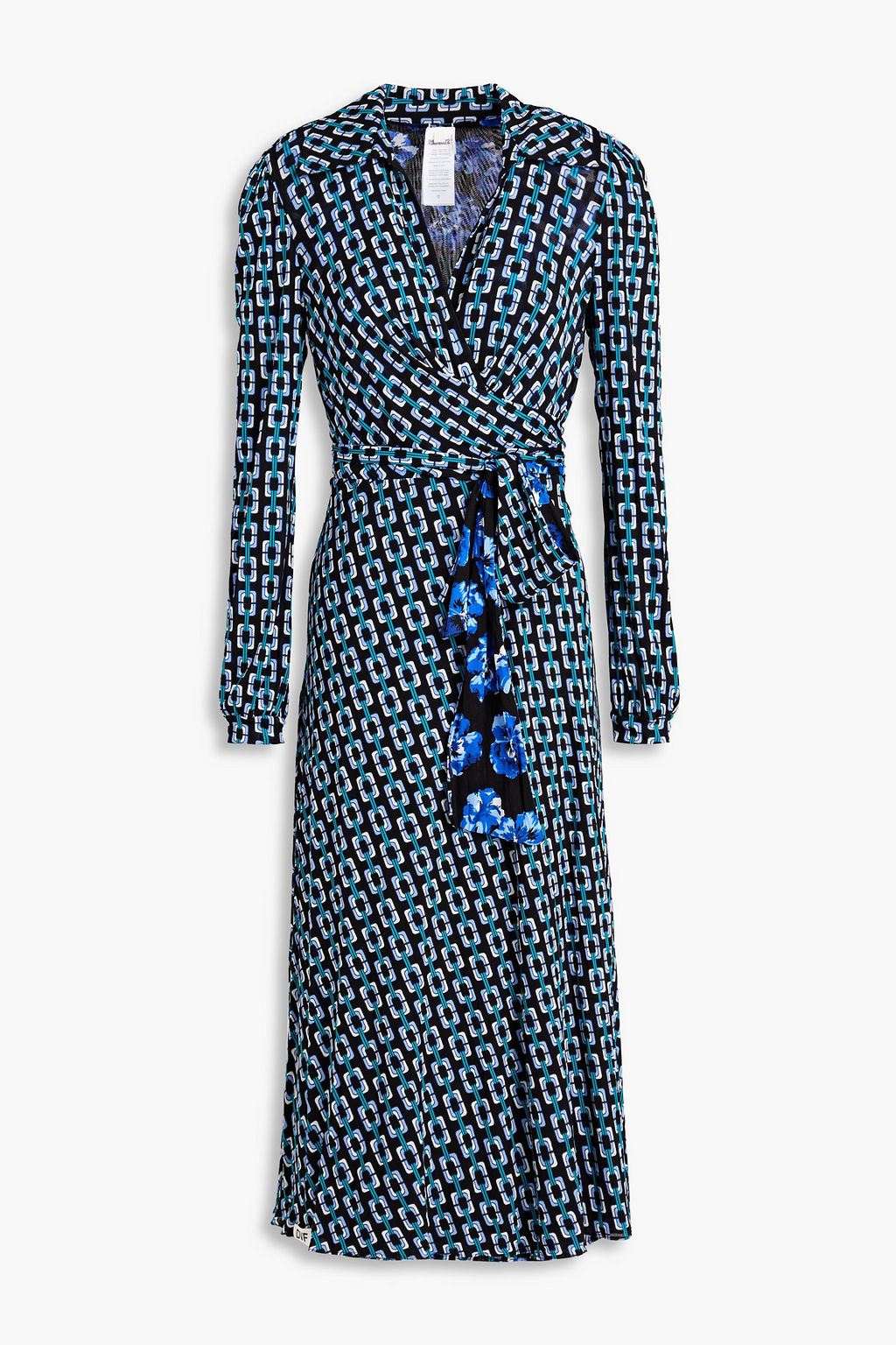 DIANE VON FURSTENBERG Phoenix reversible printed stretch-mesh midi wrap ...