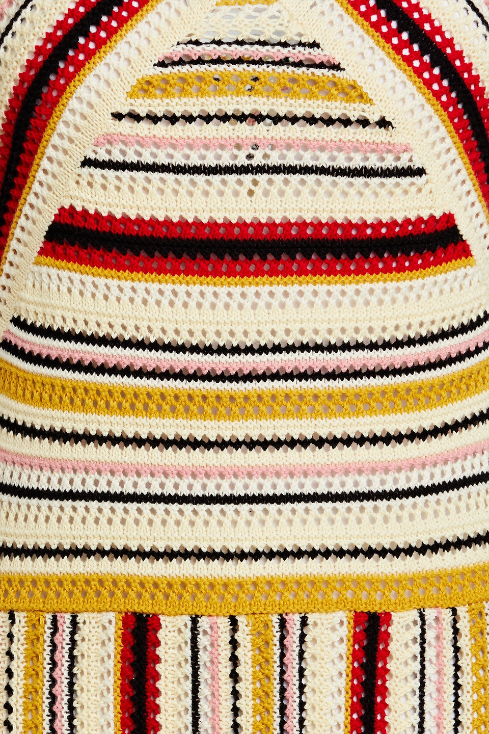 Zimmermann Vitali Striped Crochet-knit Cotton Maxi Dress In Pastel Yellow