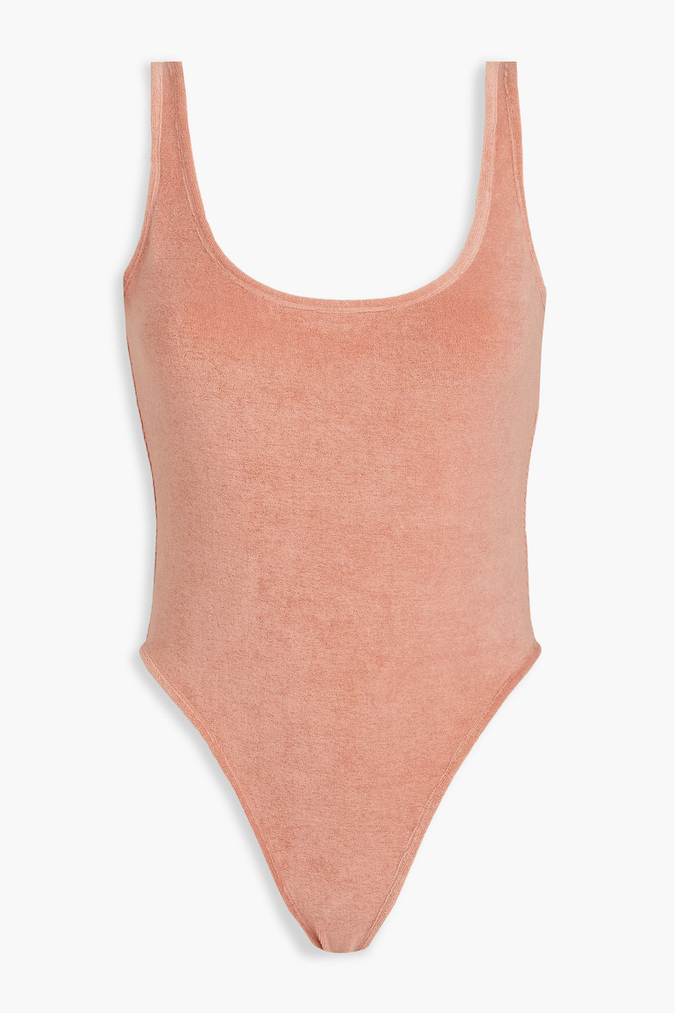 Zimmermann Cotton-blend Terry Swimsuit In Antique Rose