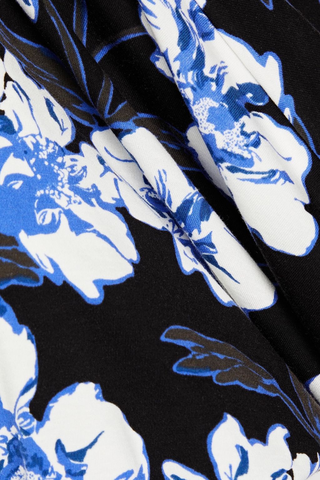 DIANE VON FURSTENBERG Fanny Jumpsuit mit weitem Bein aus Jersey aus einer Lyocell-Wollmischung mit floralem Print