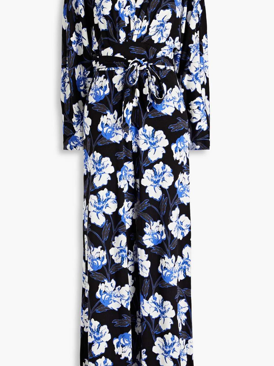 fanny floral-print lyocell and wool-blend jersey wide-leg jumpsuit