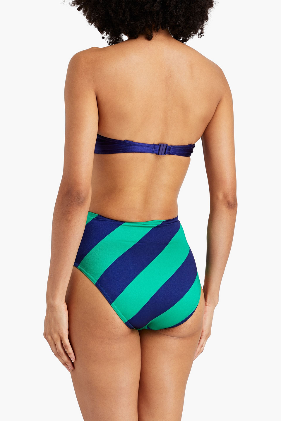Zimmermann Underwired Bandeau Bikini Top In Navy