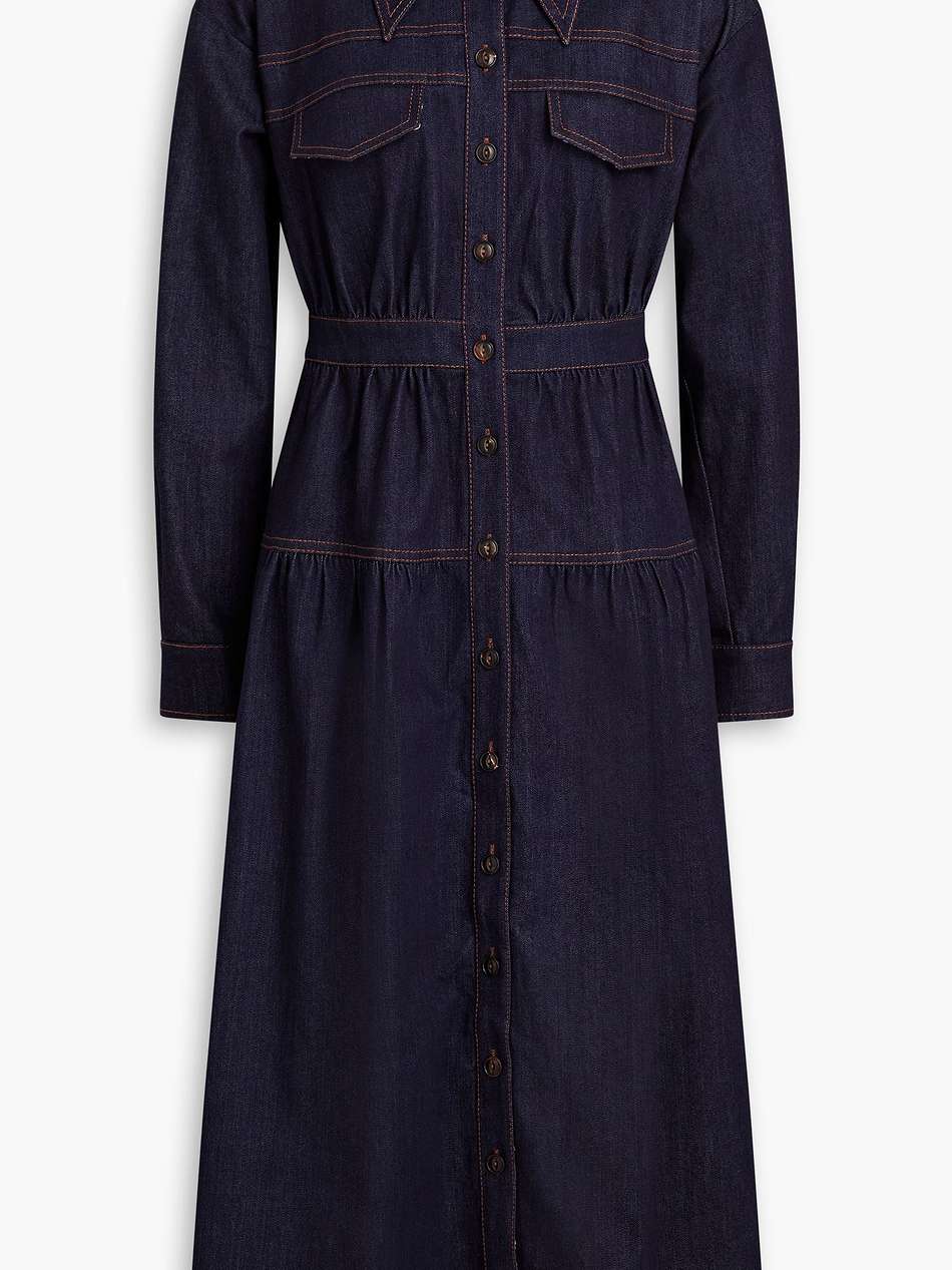 furiosa denim midi shirt dress