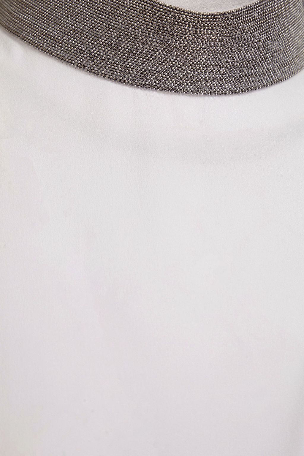 BRUNELLO CUCINELLI Bluse aus Crêpe de Chine aus Seide mit Zierperlen