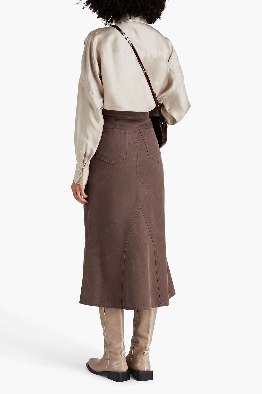 BRUNELLO CUCINELLI Embellished silk-twill shirt