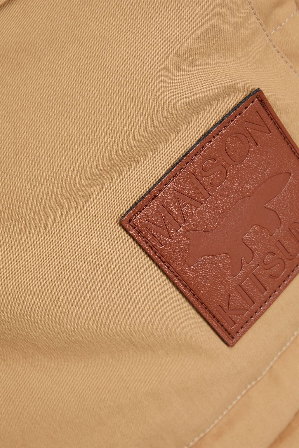 MAISON KITSUNÉ 로고 아플리케 퀼팅 코튼 후드 재킷
