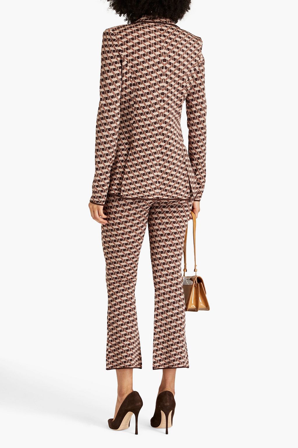 DIANE VON FURSTENBERG Dion double-breasted jacquard-knit blazer