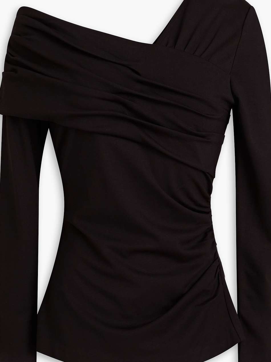 dolores one-shoulder ruched jersey top
