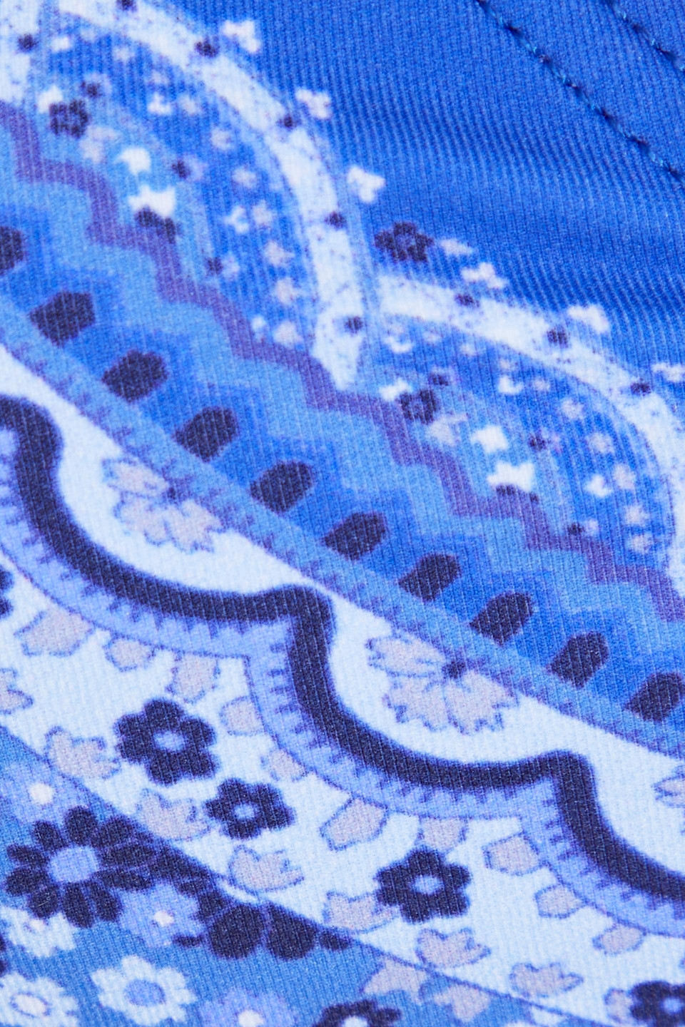 Zimmermann Paisley-print Triangle Bikini Top In Light Blue