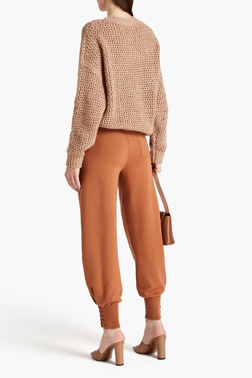 BRUNELLO CUCINELLI Metallic open-knit wool-blend sweater