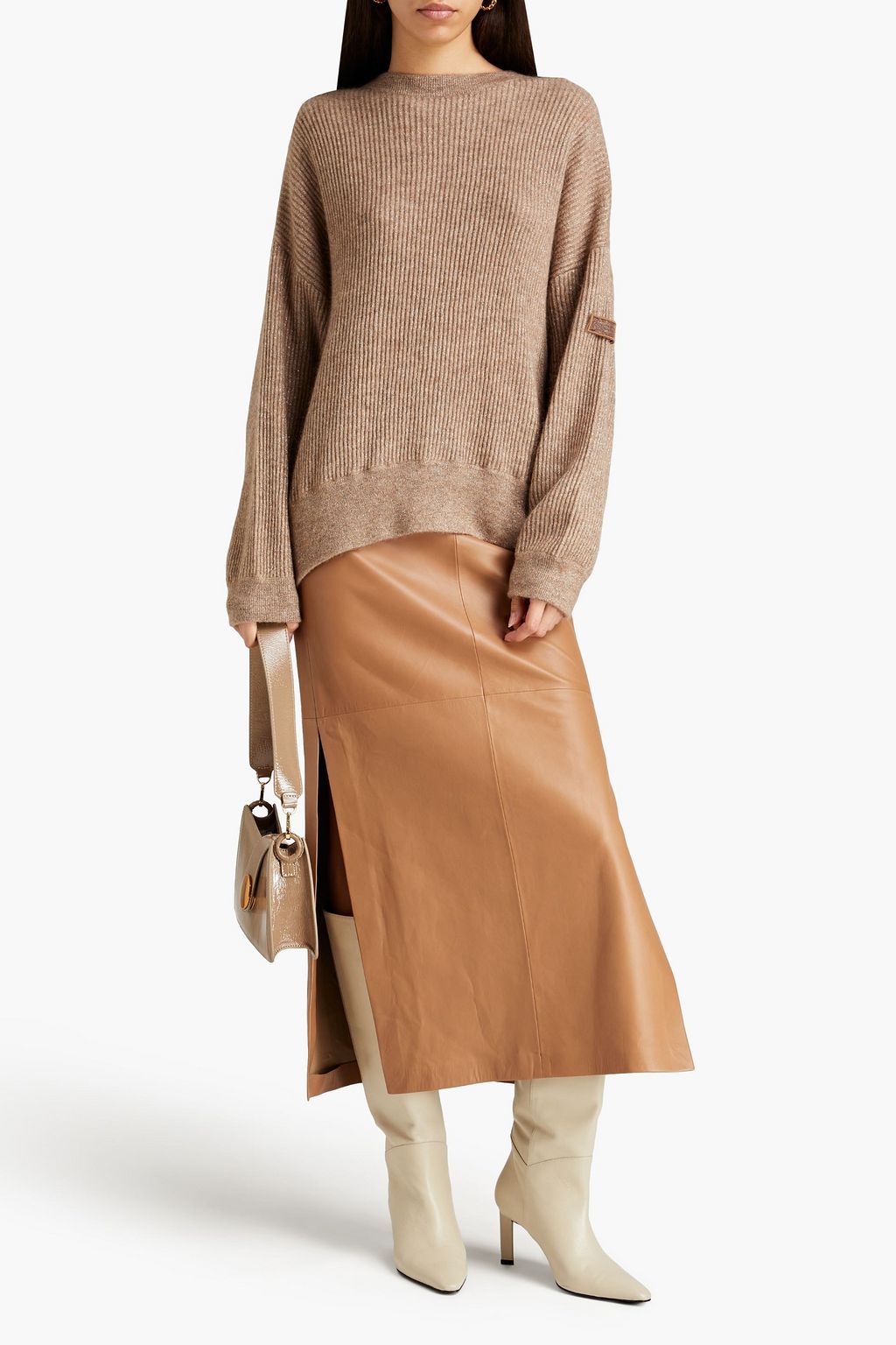 BRUNELLO CUCINELLI Metallic ribbed-knit sweater