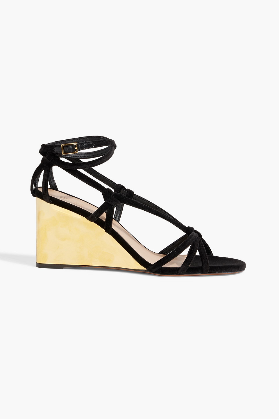 Chloé Rebecca velvet wedge sandals