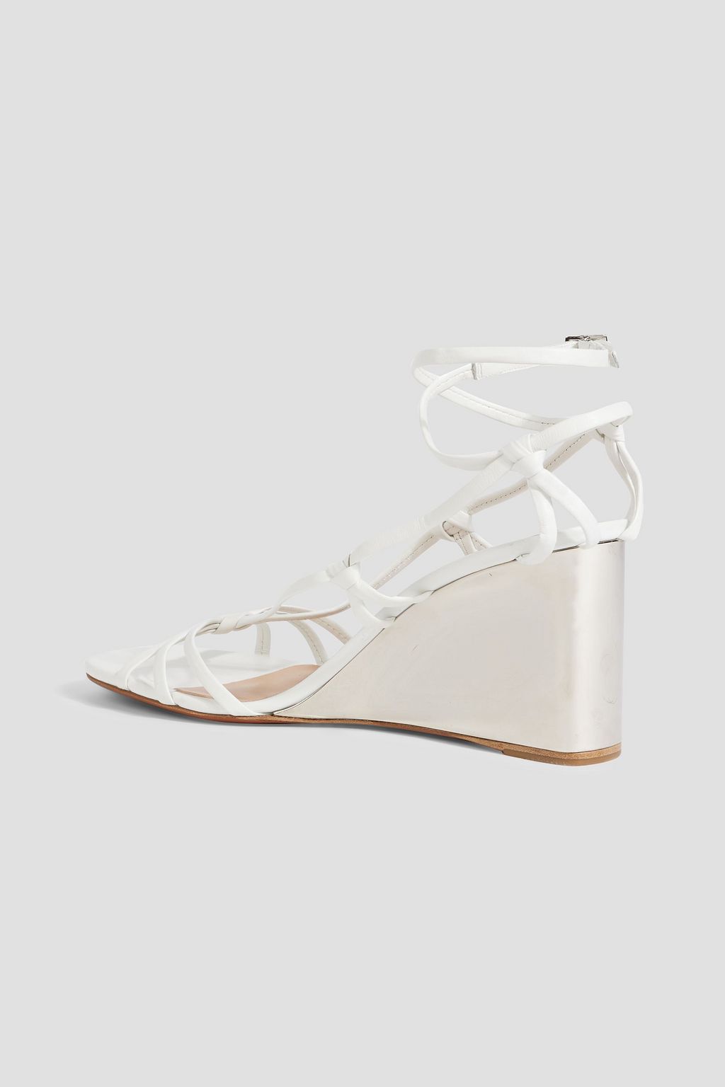 CHLOÉ Rebecca knotted leather wedge sandals