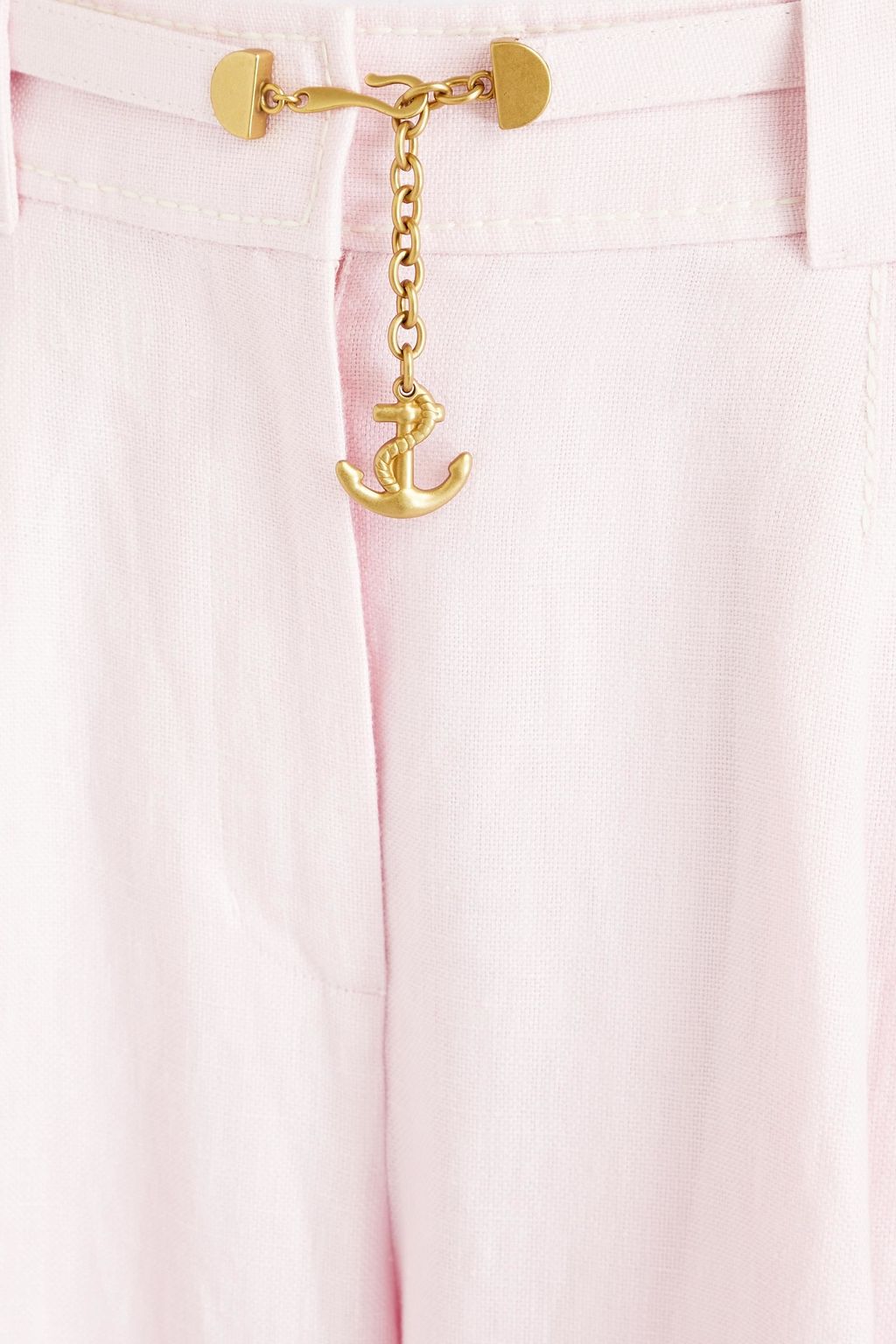 ZIMMERMANN Belted linen wide-leg pants