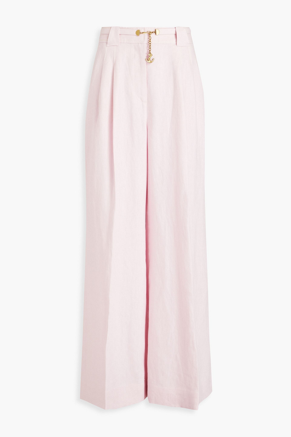 Zimmermann Hose Mit Weitem Bein Aus Leinen In Pastellrosa
