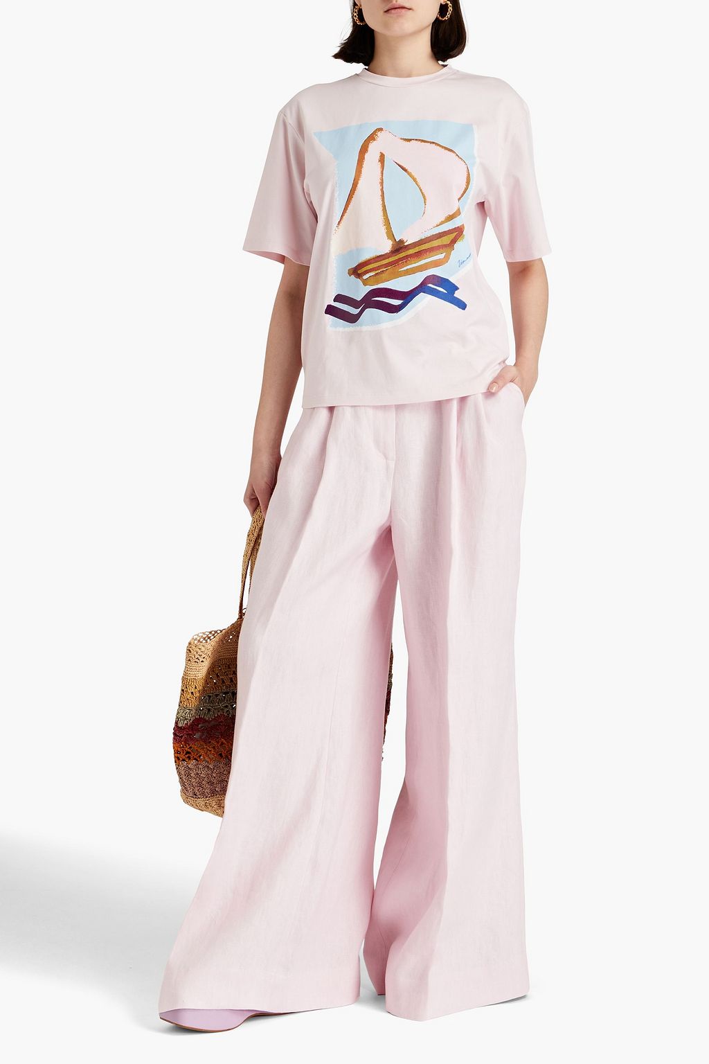 ZIMMERMANN コットンジャージー Tシャツ ロゴプリント