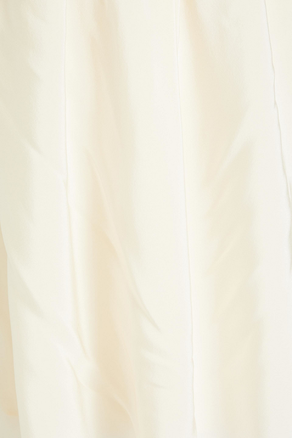 Zimmermann Gathered Silk Crepe De Chine Top In Cream