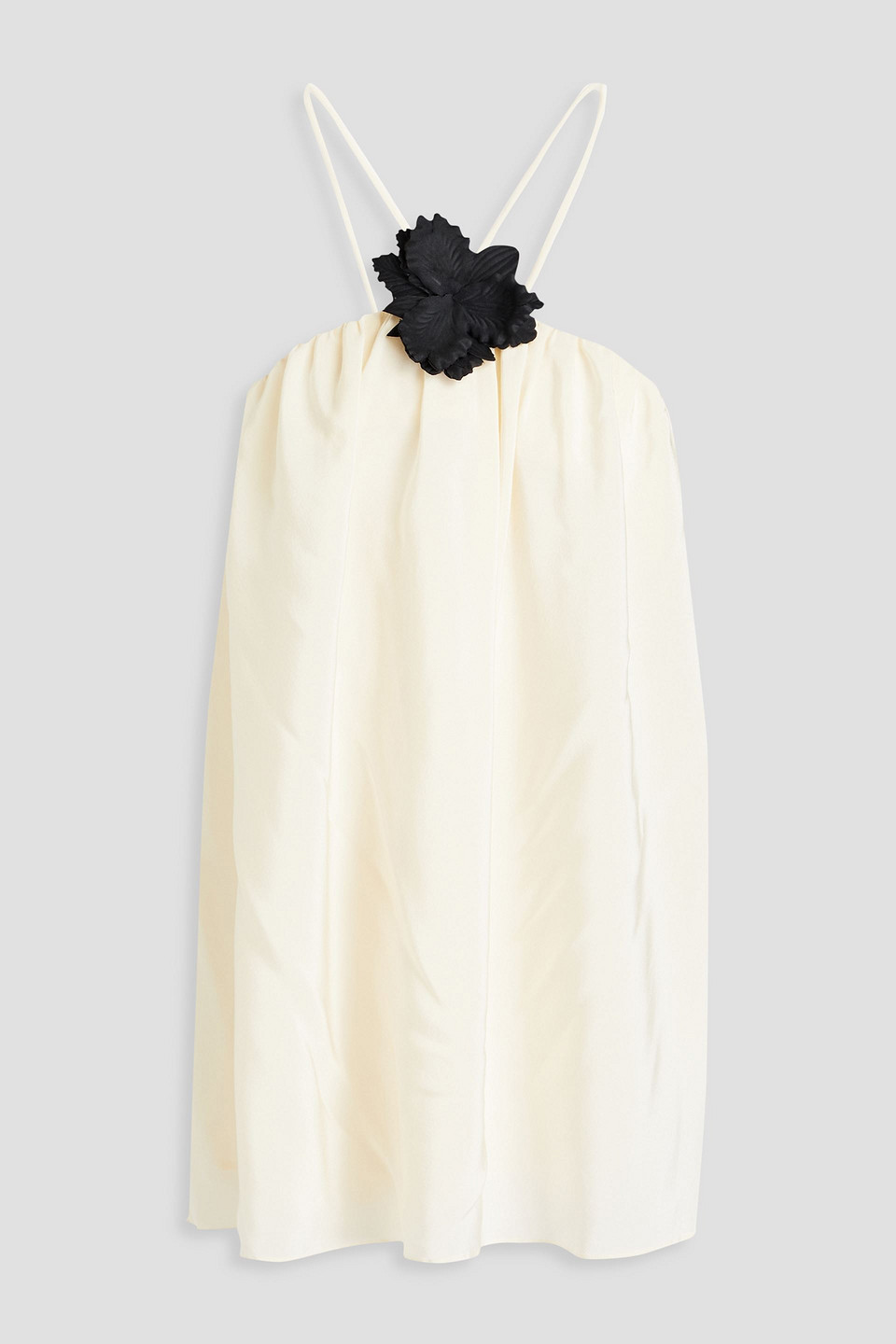 Zimmermann Gathered Silk Crepe De Chine Top In Neutral