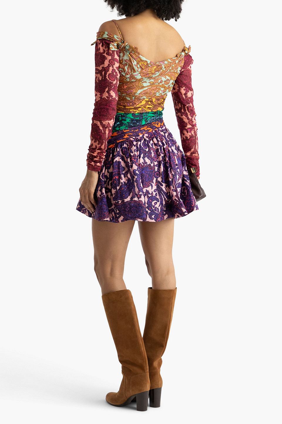 Zimmermann Mini Dress With Tiggy Bow In Multicolor