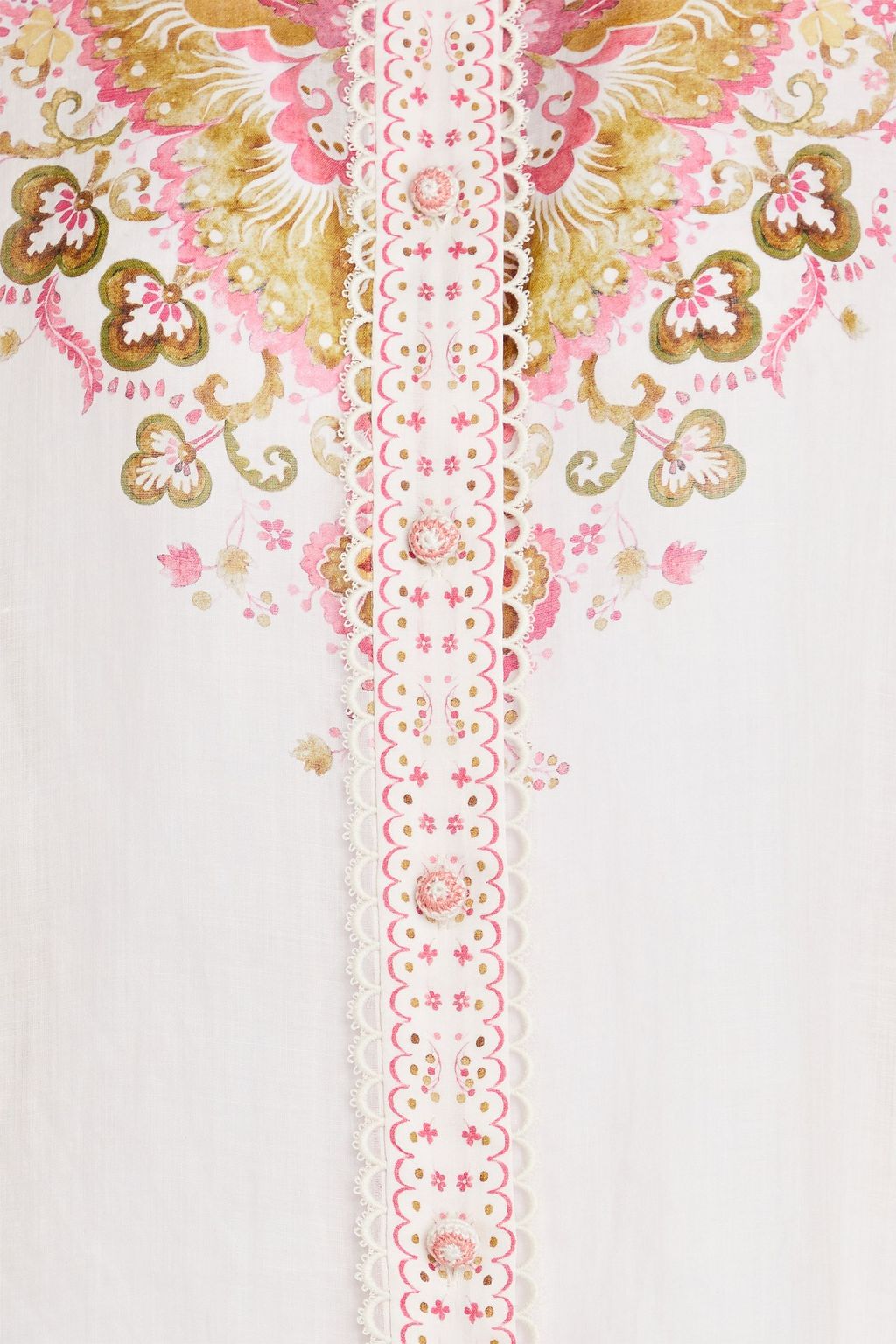 ZIMMERMANN Floral-print ramie shirt
