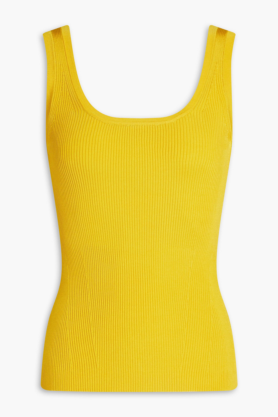Zimmermann Ribbed-knit Tank In Yellow