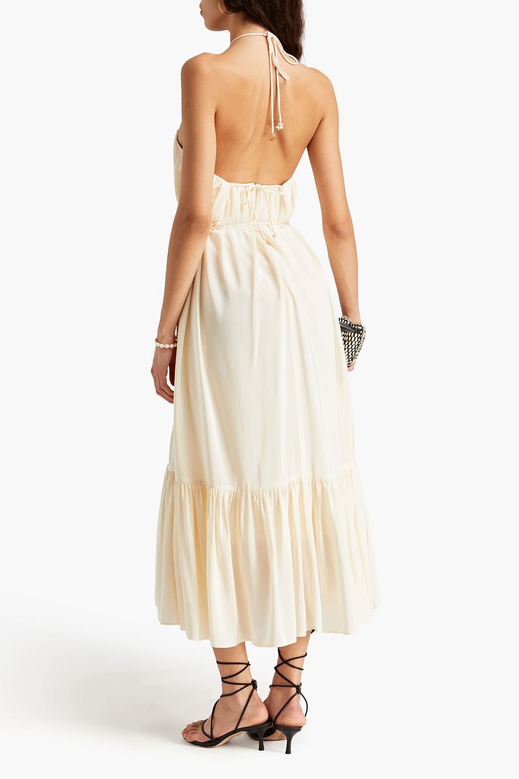 ZIMMERMANN Floral-print silk-crepe de chine halterneck midi dress