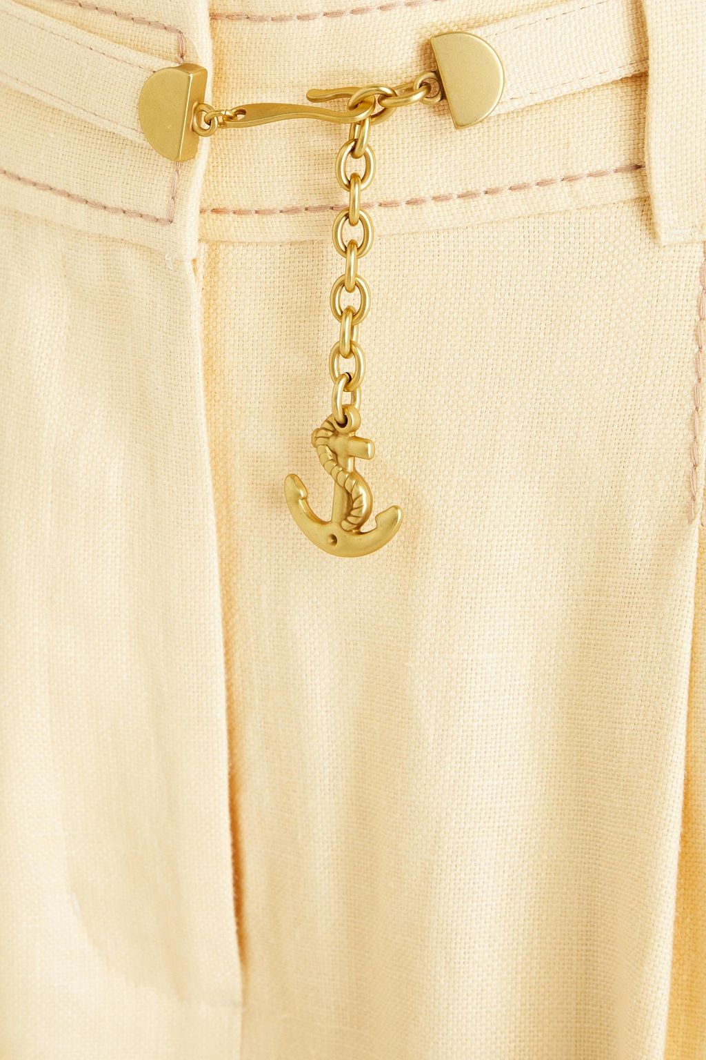 ZIMMERMANN Belted linen wide-leg pants