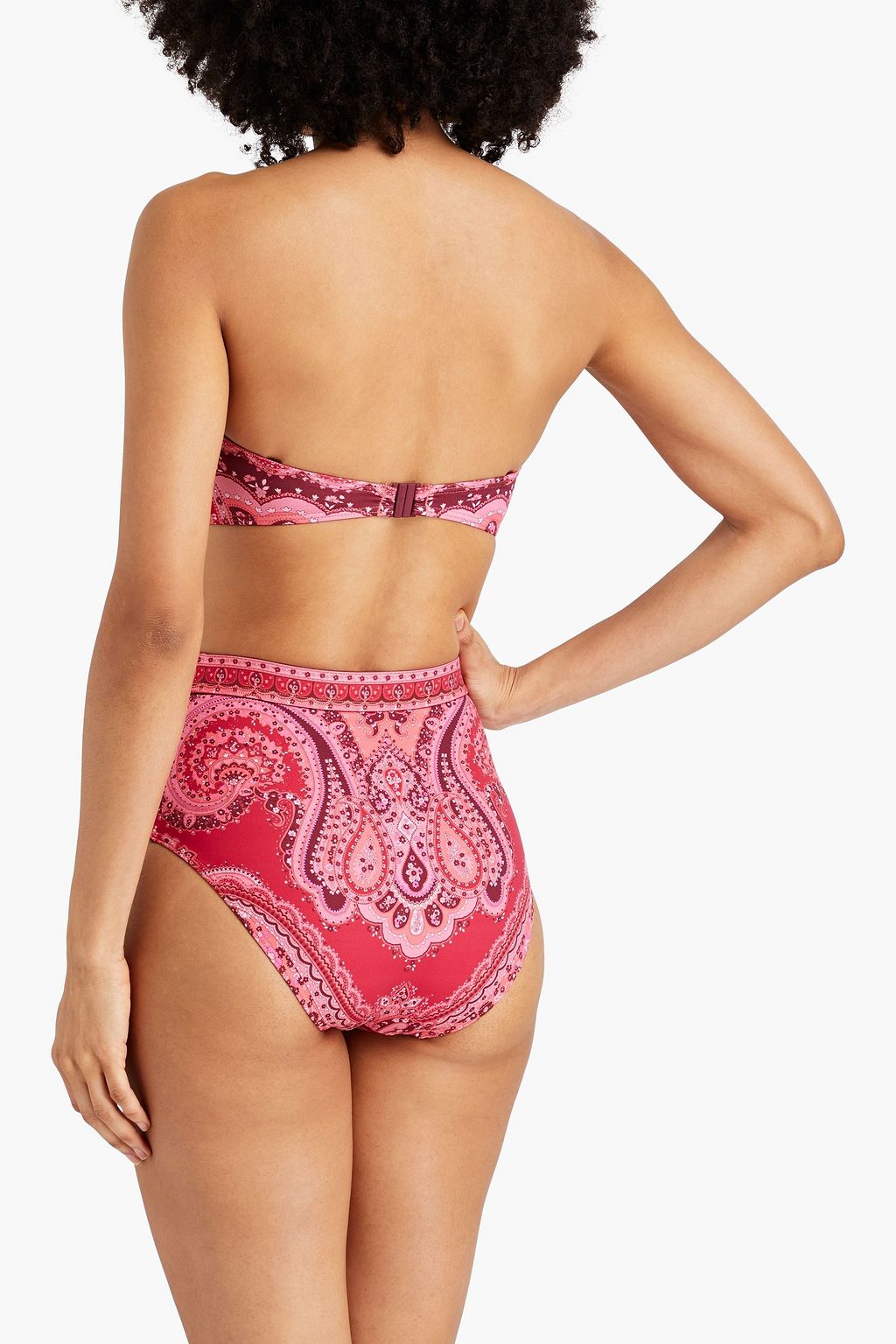 ZIMMERMANN Knotted paisley-print bandeau bikini top