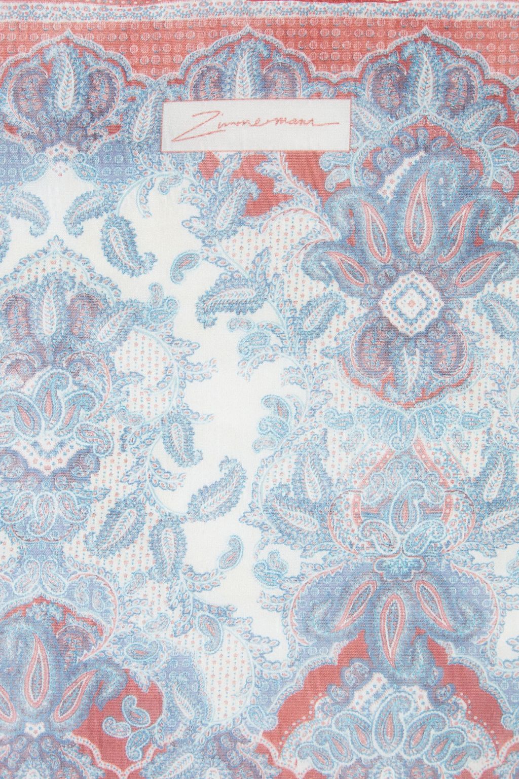 ZIMMERMANN Schal aus einer Baumwoll-Seidenmischung mit floralem Print