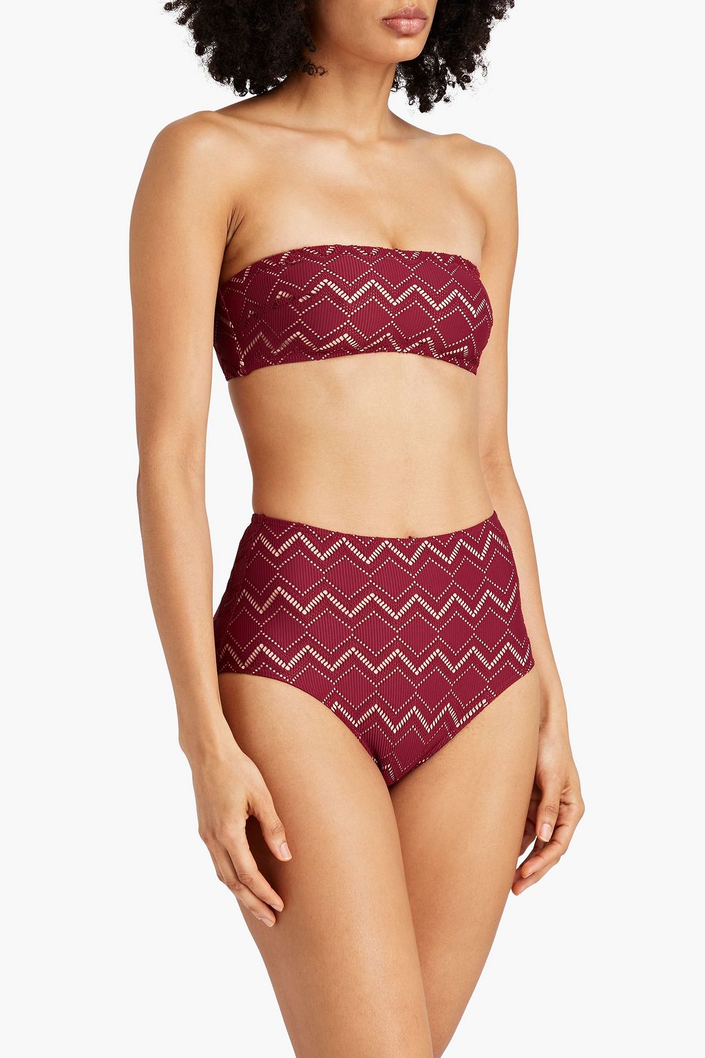 ZIMMERMANN Pointelle-knit bandeau bikini top