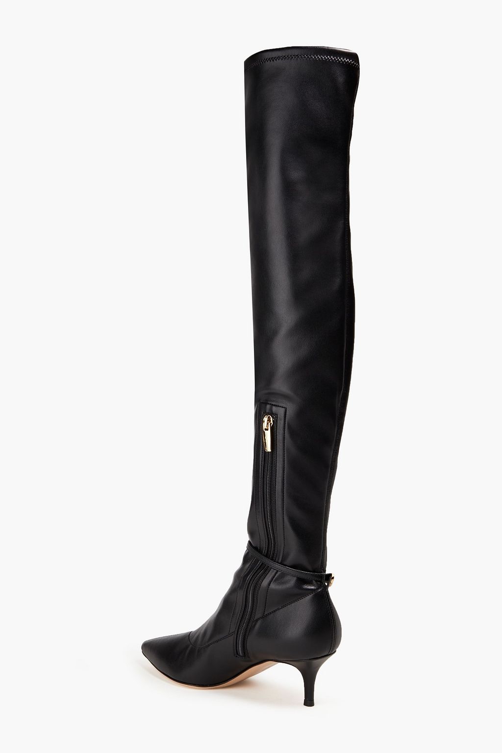 GIANVITO ROSSI Buckled faux leather over-the-knee boots
