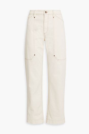 BRUNELLO CUCINELLI جينز بأرجل مستقيمة وخصر عالٍ