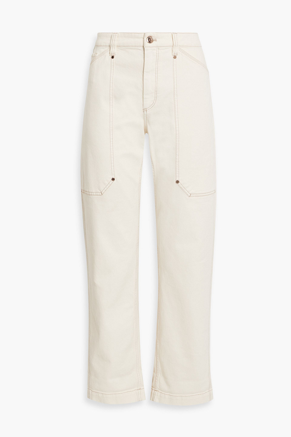 Brunello Cucinelli - High-rise straight-leg jeans - White