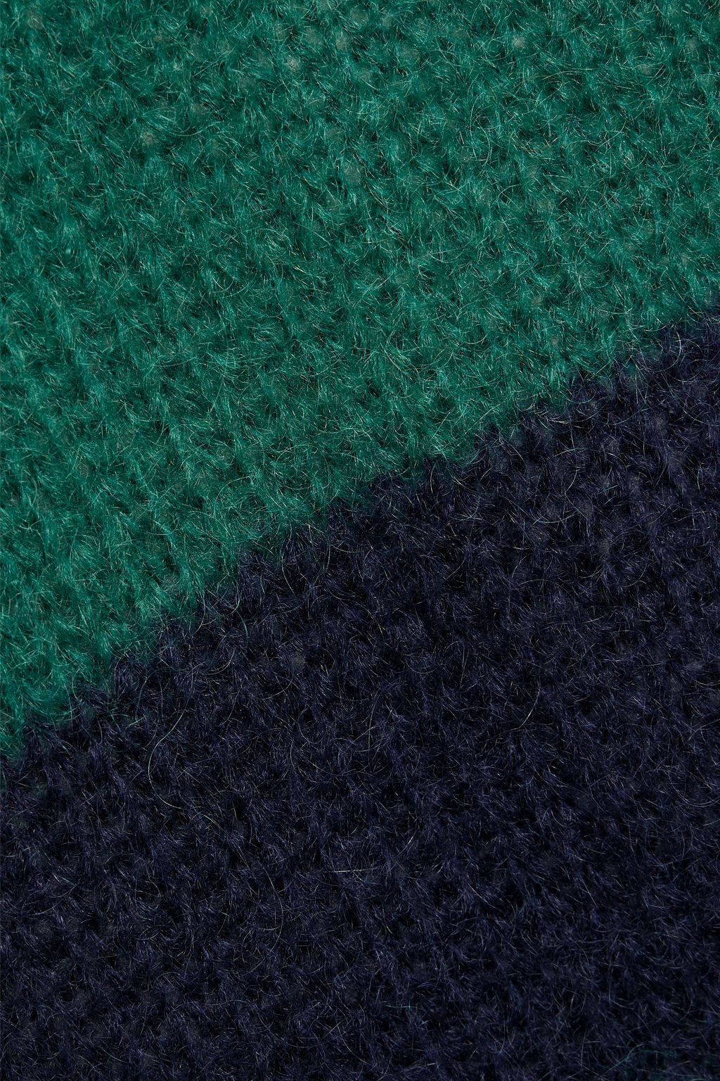IRIS & INK Elsie striped mohair-blend turtleneck sweater