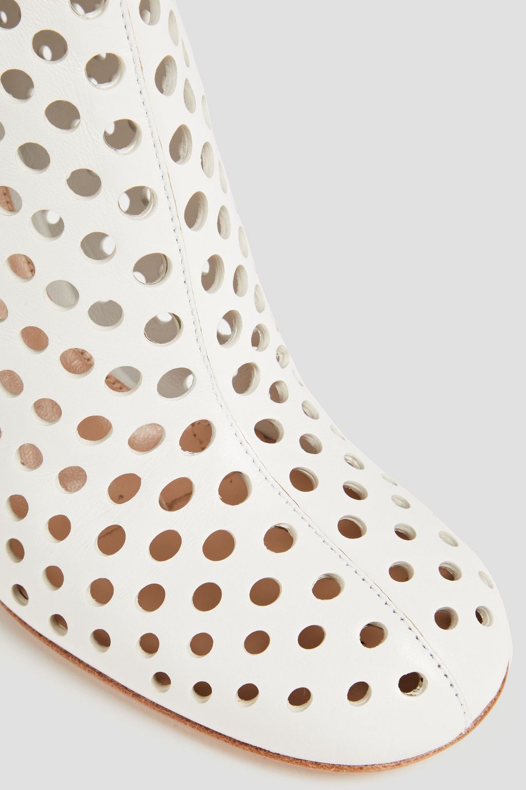 GIANVITO ROSSI Laser-cut leather ankle boots