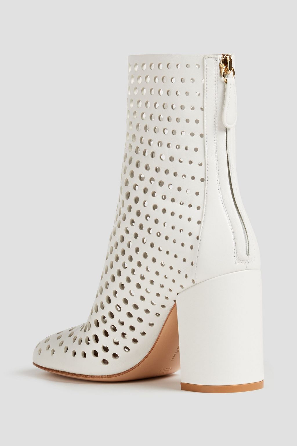 GIANVITO ROSSI Laser-cut leather ankle boots