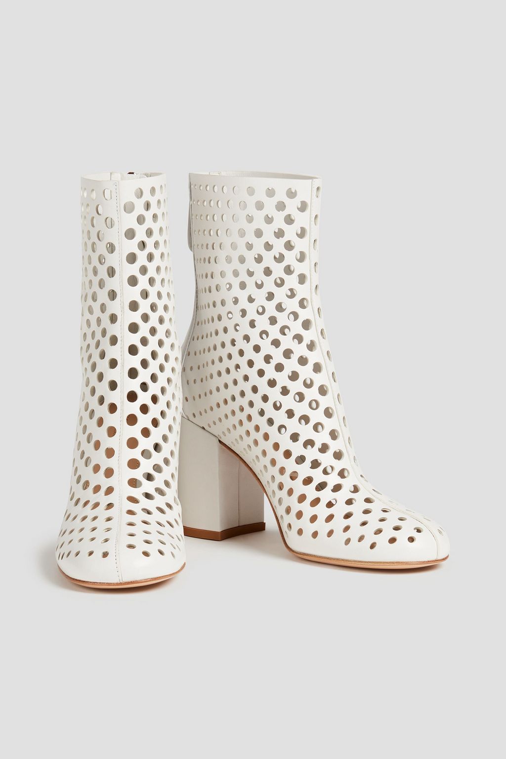 GIANVITO ROSSI Laser-cut leather ankle boots