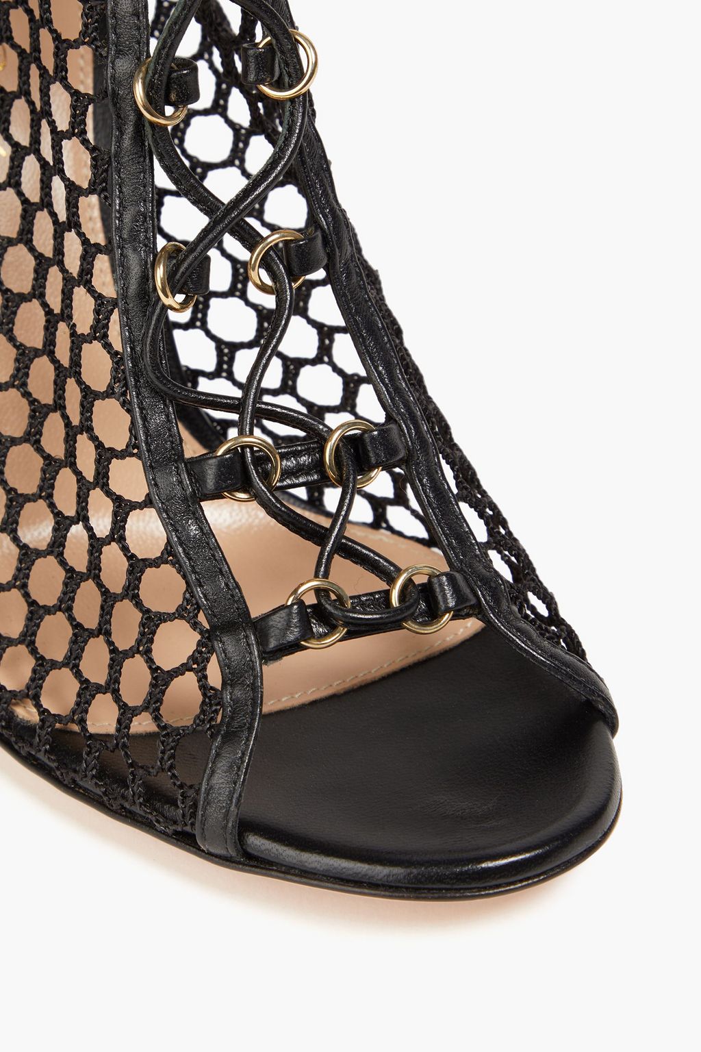 GIANVITO ROSSI Fishnet ankle boots