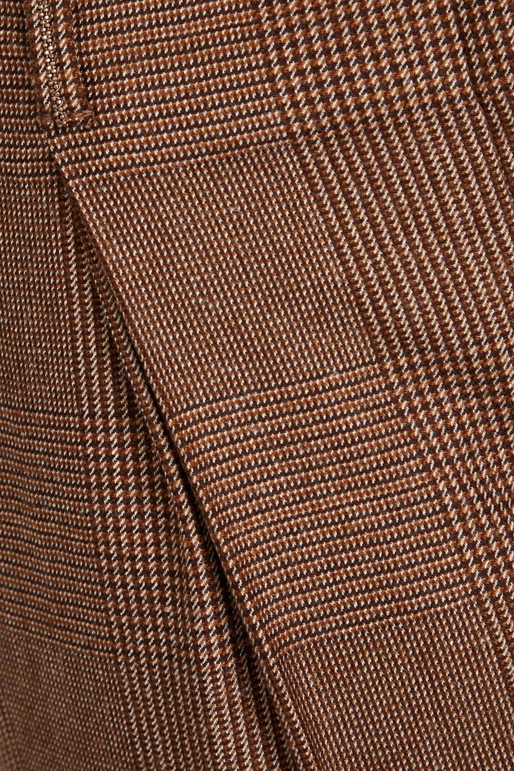 BRUNELLO CUCINELLI Prince of Wales checked wool-blend tapered pants