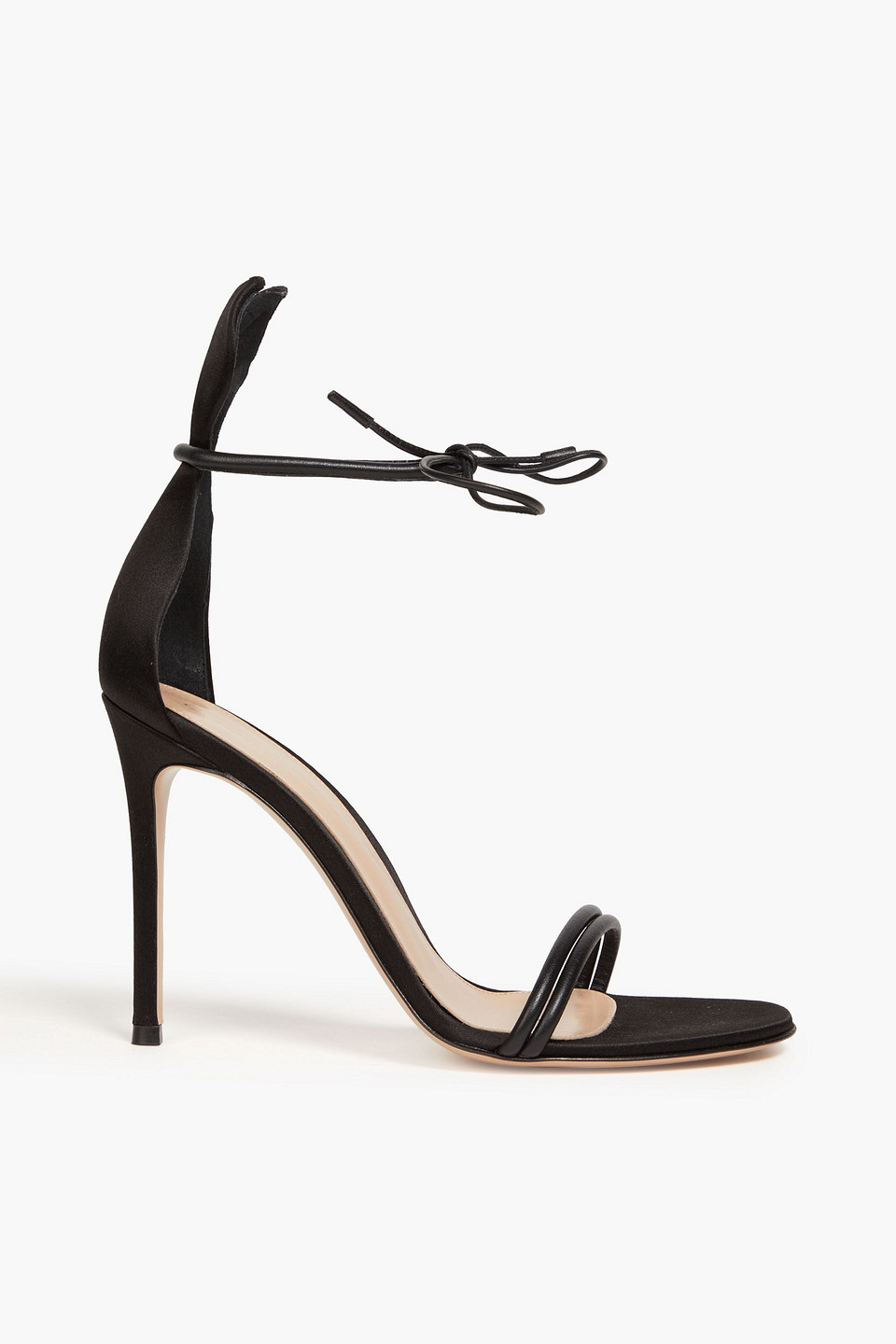Gianvito Rossi - Satin and leather sandals - Black - EU 38.5