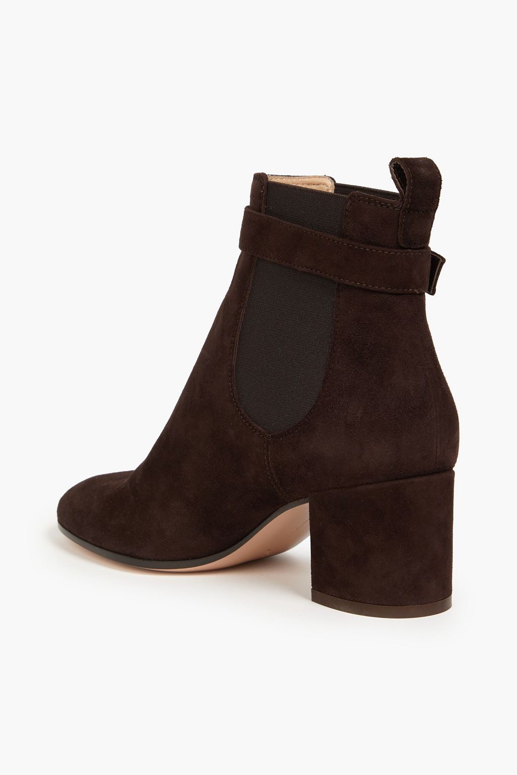 GIANVITO ROSSI Buckled suede ankle boots