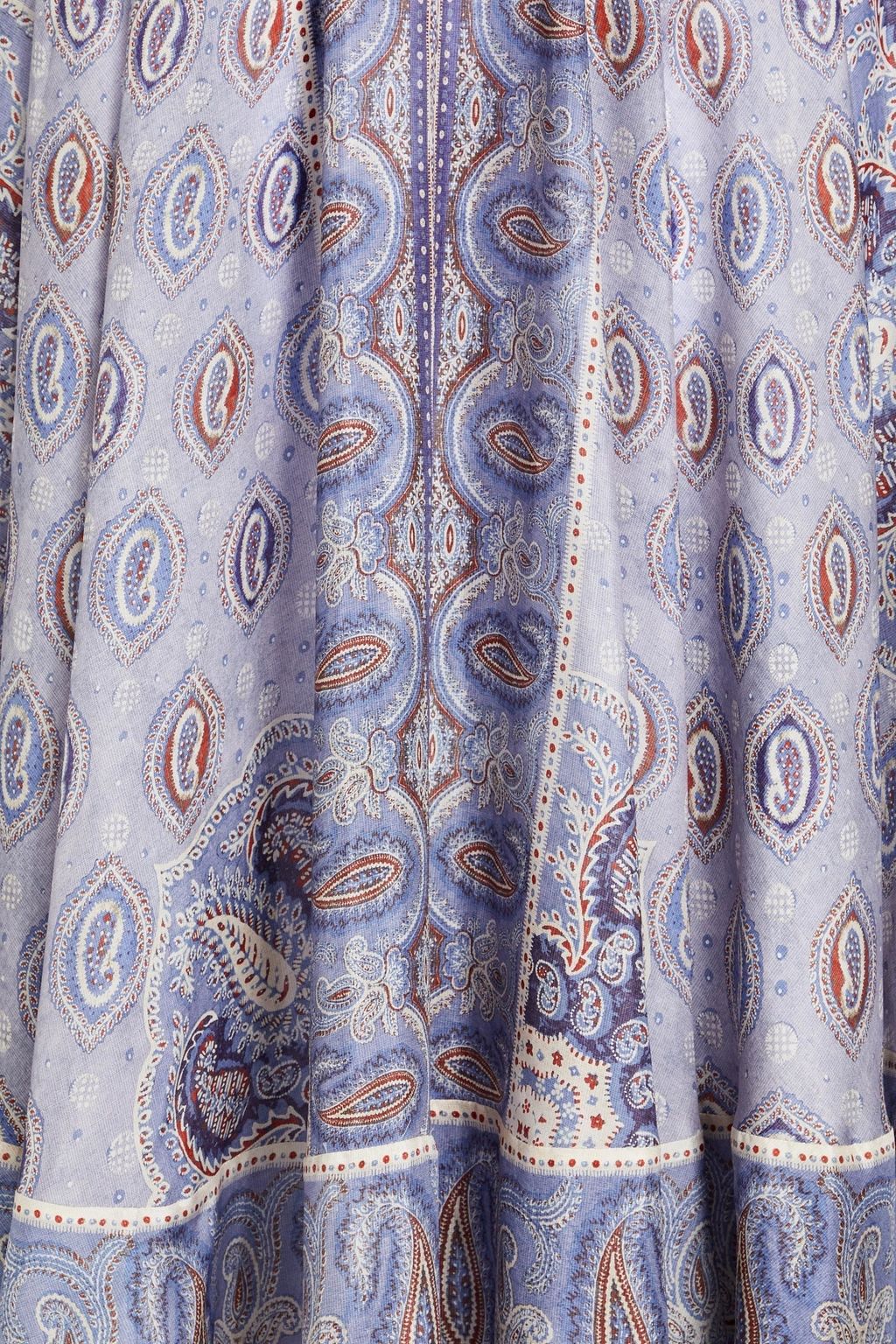 ZIMMERMANN Paisley-print silk crepe de chine midi skirt