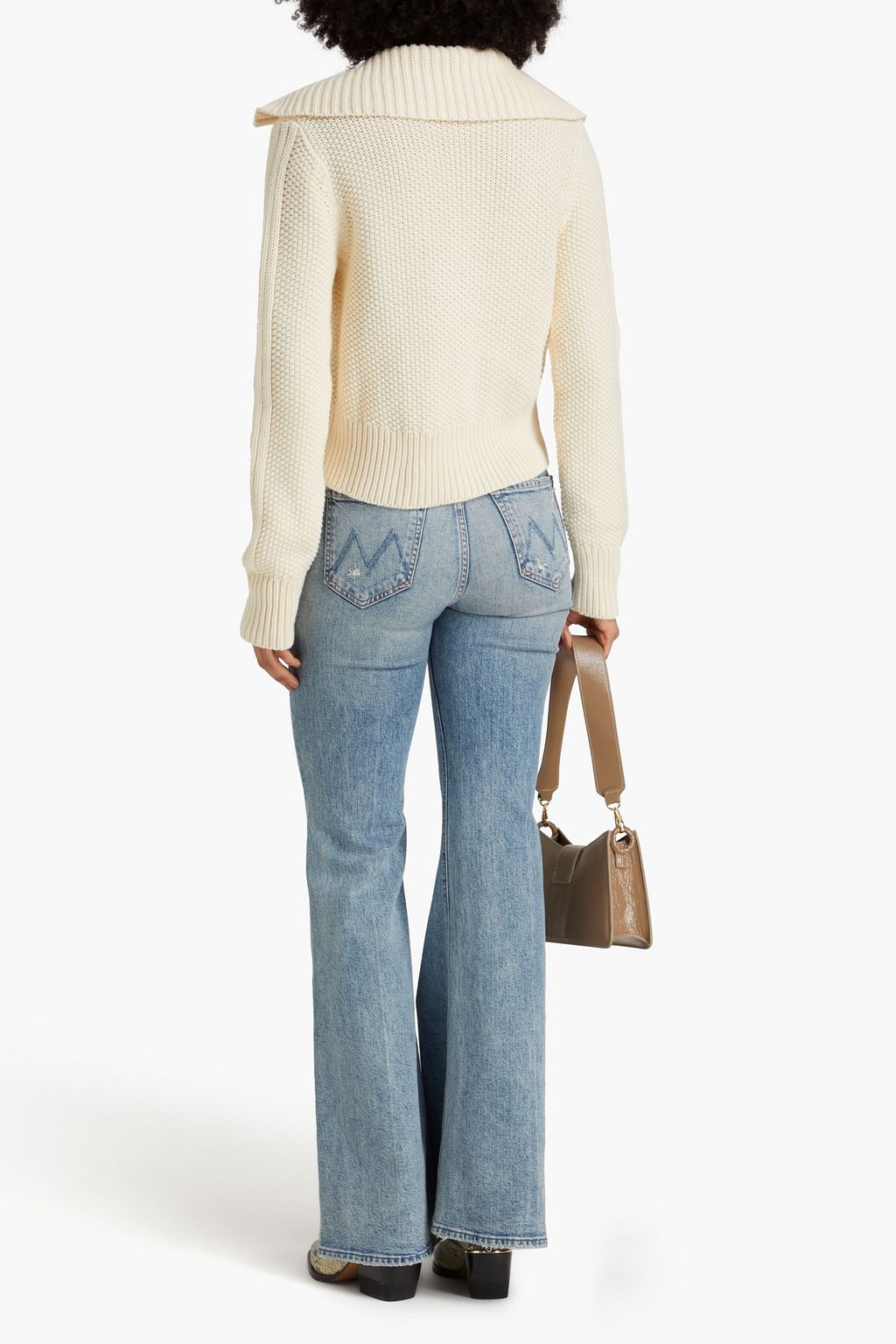 ZIMMERMANN Cable-knit cotton and cashmere-blend cardigan